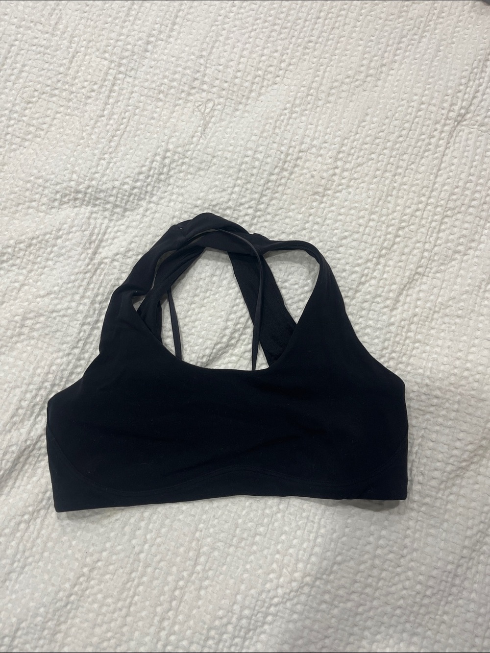 lululemon athletica Black Strappy Crossback Sports Bra